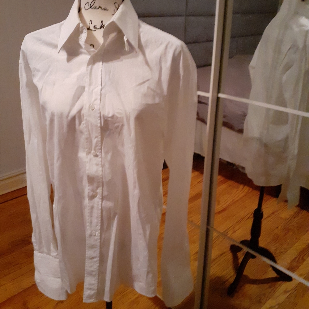 Gucci Men's White button down poplin shirt - Picture 5 of 16